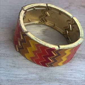 Fall Colored Chevron Stretch Bracelet